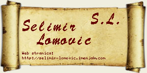 Selimir Lomović vizit kartica